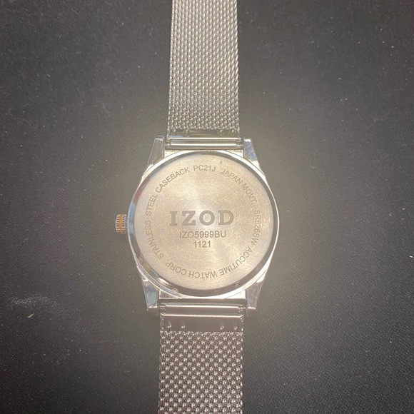 Men’s Izod Silver Mesh Bracelet Watch IZO599BU - Picture 8 of 8